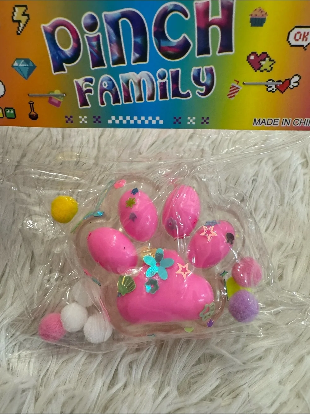 Pink Paw Plush Puzzle Toy